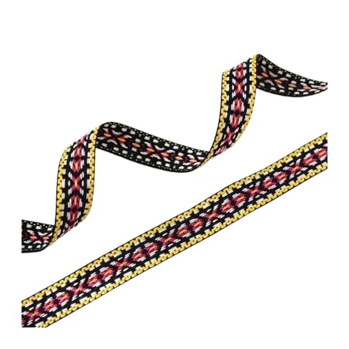 Generisch 5/10/20 Meter 20 mm Ethnisches Jacquard-Gurtband Leinwandbänder for Taschengurt Kleidung Schuhe Dekorationsband DIY Nähzubehör(09,20mm-20Meters) von Generisch