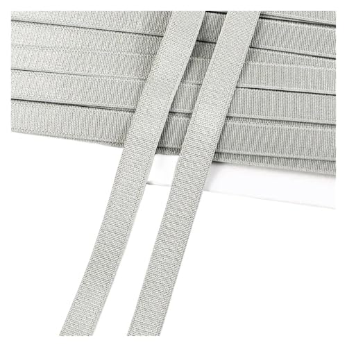 Generisch 5/10/20meter 10mm Nylon -Elastizbänder for BH -farbige Unterwäsche Schultergurte Gummiband DIY -Nähzubehör(Gray,20Meters) von Generisch