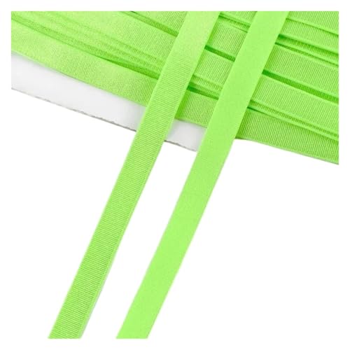 Generisch 5/10/20meter 10mm Nylon -Elastizbänder for BH -farbige Unterwäsche Schultergurte Gummiband DIY -Nähzubehör(Green,20Meters) von Generisch