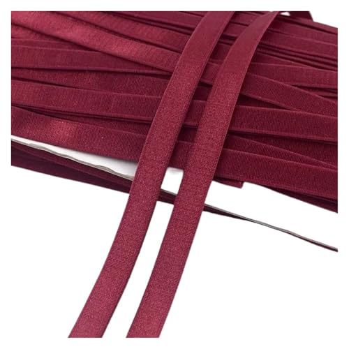 Generisch 5/10/20meter 10mm Nylon -Elastizbänder for BH -farbige Unterwäsche Schultergurte Gummiband DIY -Nähzubehör(Wine,20Meters) von Generisch