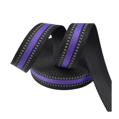 Generisch 5/10M 15/20/25mm Reflektierende Gurtband Band Dekorative Band Band Tasche Riemen Kleidung hund Kragen Bindung Bänder DIY Nähen Zubehör(Purple,15mm-10Meters) von Generisch