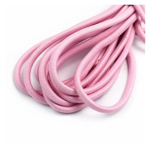 Generisch 5/10meter 5mm elastische Seile rund Gummibänder Zelt Kajak Gepäckkabel DIY Kleidungsstück nähen im Freien Projekte Zubehör(09Pink,10METERS_5MM) von Generisch