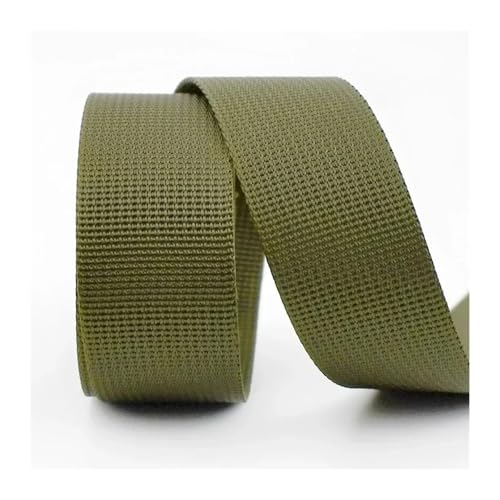 Generisch 5 Meter 20–50 mm Nylonbänder for Autositzgurt, Rucksackgurt, dick, 1 mm Gurtband, Gepäckbindeband, Nähen, Schrägband, Zubehör(ArmyGreen,32mm) von Generisch