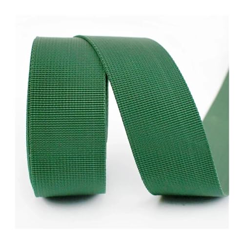 Generisch 5 Meter 20–50 mm Nylonbänder for Autositzgurt, Rucksackgurt, dick, 1 mm Gurtband, Gepäckbindeband, Nähen, Schrägband, Zubehör(GrassGreen,50mm) von Generisch