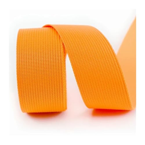 Generisch 5 Meter 20–50 mm Nylonbänder for Autositzgurt, Rucksackgurt, dick, 1 mm Gurtband, Gepäckbindeband, Nähen, Schrägband, Zubehör(Orange,38mm) von Generisch