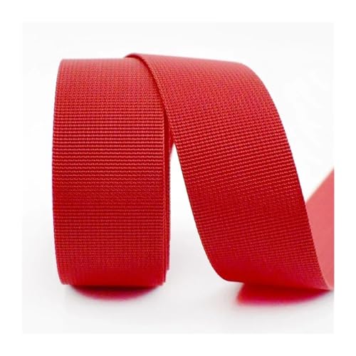 Generisch 5 Meter 20–50 mm Nylonbänder for Autositzgurt, Rucksackgurt, dick, 1 mm Gurtband, Gepäckbindeband, Nähen, Schrägband, Zubehör(Red,20mm) von Generisch