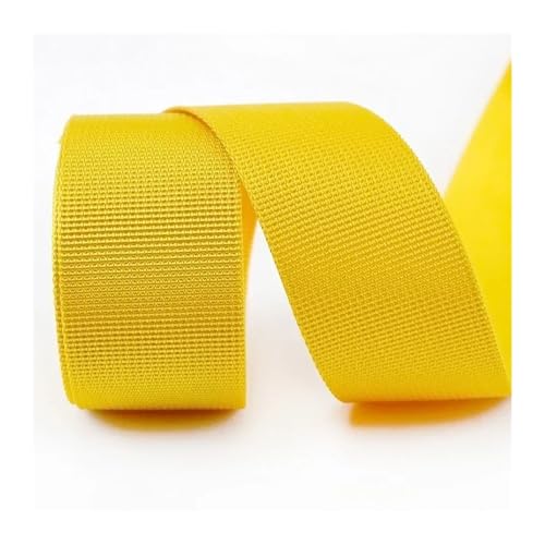 Generisch 5 Meter 20–50 mm Nylonbänder for Autositzgurt, Rucksackgurt, dick, 1 mm Gurtband, Gepäckbindeband, Nähen, Schrägband, Zubehör(Yellow,20mm) von Generisch