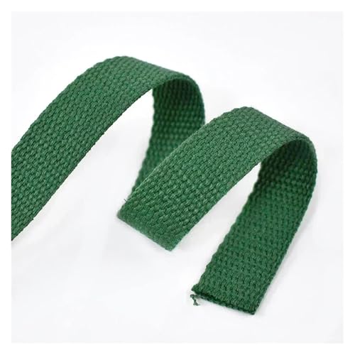 Generisch 5 Meter 20–50 mm breit, 1,3 mm dick, Baumwoll-Gurtband, Rucksackgurt, DIY-Kleidungsband, Bekleidungsgürtel, Nähzubehör(ArmyGreen,38mm) von Generisch