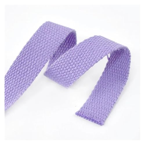 Generisch 5 Meter 20–50 mm breit, 1,3 mm dick, Baumwoll-Gurtband, Rucksackgurt, DIY-Kleidungsband, Bekleidungsgürtel, Nähzubehör(Purple,50mm) von Generisch