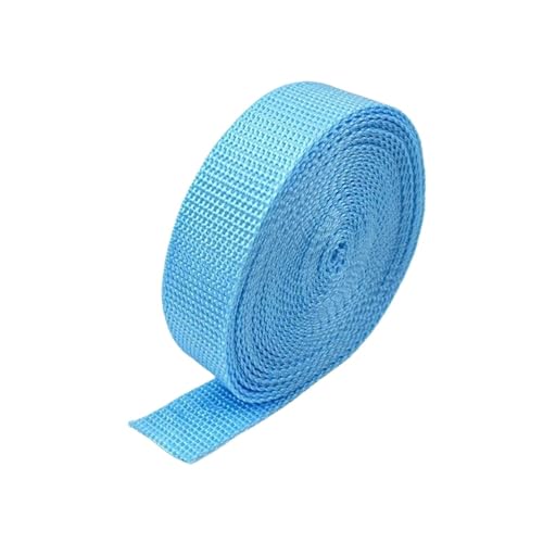 Generisch 5 Meter 20–50 mm dicke 1,1 mm Gurtbänder, Bekleidungsbänder, Gürtel, Rucksackgurt, Meterware, DIY-Nähzubehör(27Blue,25mm) von Generisch