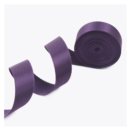 Generisch 5 Meter Polyester-Nylon-Gurtband, 0,7 mm dickes Band, Rucksackgurt, Bänder, Gürtel, Schrägband, DIY-Kleidung, Nähzubehör(DarkPurple,38mm) von Generisch