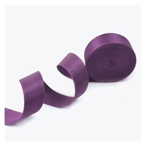 Generisch 5 Meter Polyester-Nylon-Gurtband, 0,7 mm dickes Band, Rucksackgurt, Bänder, Gürtel, Schrägband, DIY-Kleidung, Nähzubehör(LightPurple,32mm) von Generisch