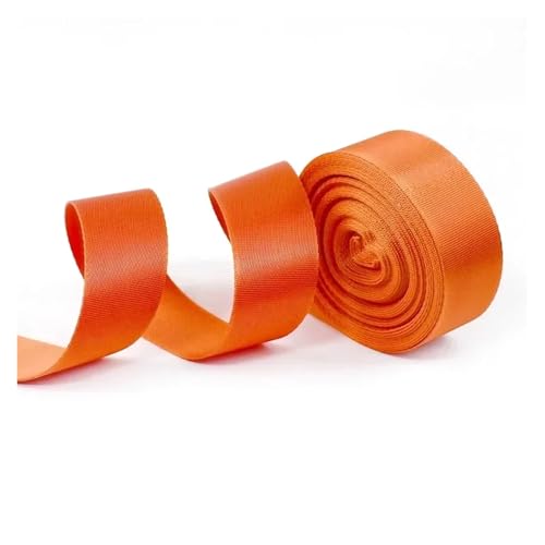 Generisch 5 Meter Polyester-Nylon-Gurtband, 0,7 mm dickes Band, Rucksackgurt, Bänder, Gürtel, Schrägband, DIY-Kleidung, Nähzubehör(Orange,38mm) von Generisch