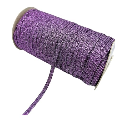 Generisch 5 Yards 6mm Glitter Elastisches Band Nähen Elastisches Band FIAT Gummiband for Taille Band Stretch Seil Elastisches Band(22,1 Roll 135yards) von Generisch