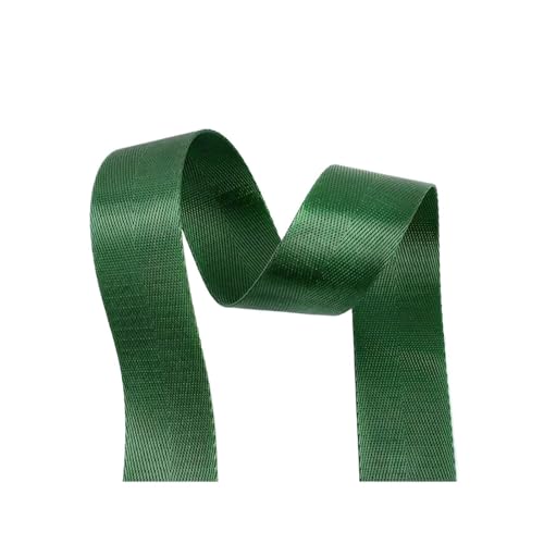 Generisch 5 m Länge, 1 mm dick, 20–50 mm breit, Nylonband, Fischgrätmuster, Gurtband, Gürtel, Rucksackgurt, DIY-Taschenbindung, Stoff, Nähzubehör(GrassGreen,25mm) von Generisch