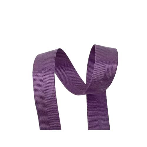 Generisch 5 m Länge, 1 mm dick, 20–50 mm breit, Nylonband, Fischgrätmuster, Gurtband, Gürtel, Rucksackgurt, DIY-Taschenbindung, Stoff, Nähzubehör(Purple,50mm) von Generisch