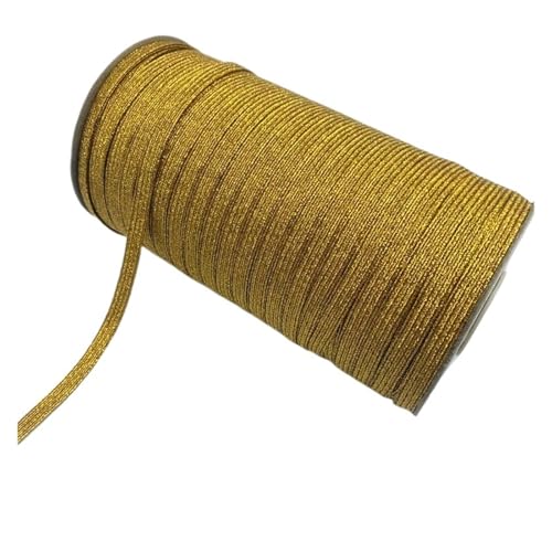 Generisch 5 yards 6mm Glitter Elastisches Band Nähen Elastisches Band Fiat Gummiband for Taille Band Stretch Seil Elastisches Band(06,1 Roll 135yards) von Generisch