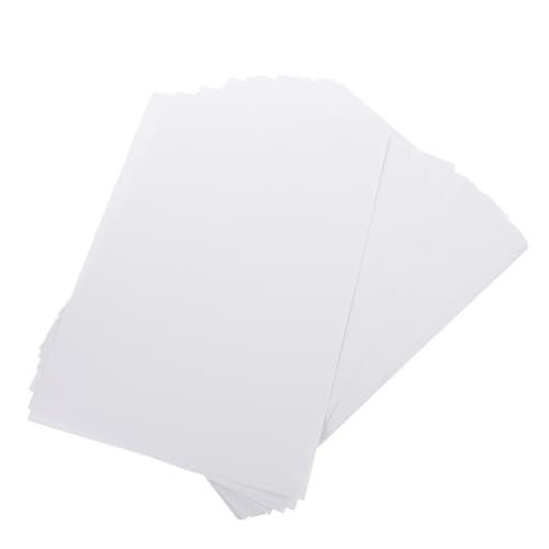 Generisch 50 Blatt Klebeetiketten Aus Papier Aufkleber Für Namensschilder Lebensmittelaufkleber Etikettenpapier Für Drucker Etiketten Für Thermodrucker Band Weiß Briefpapier Selbstklebend von Generisch