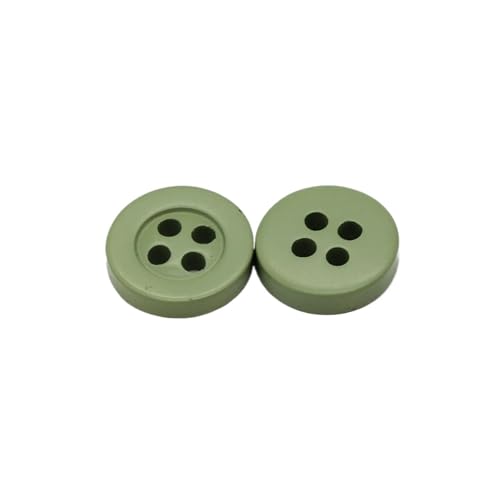 Generisch 50 Stücke 11mm Kleine Farbe Harz Knopf Nähen Kinder Hemd Hemd Kleid Handwerk Handgemachte Dekoration(NO.5 Green) von Generisch