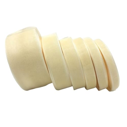 Generisch 50 Yards/Rolle 10 mm 15 mm 20 mm 25 mm 38 mm 50 mm Organzaband for Geschenkverpackung, Schleife, Hochzeitsdekoration, DIY, Weihnachtsbänder(Ivory,38mm) von Generisch