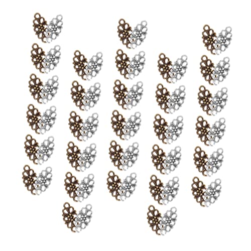 Generisch 60pcs Retro Flower Shaped Anhänger Connector Linker Charm Für DIY Schmuckherstellung von Generisch