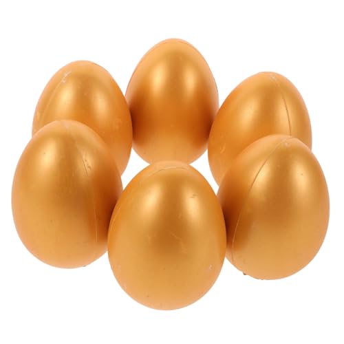 Generisch Eier-Party-Füller 6er-Pack leere goldene Eier für selbstgemachte Ostereier Hochzeitsfest glatte Oberfläche und filigranes Design von Generisch