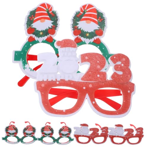 Generisch 6St kinderferngläser faschingsbrille partyzubehör Requisiten für die Weihnachtsfotokabine Streifen schnapsgläser Foto-Requisite für Weihnachten dekorative Gläser für Partys Plastik von Generisch