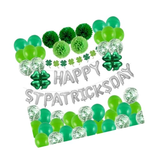 Generisch 70 Stück 1 Satz Deko-Ballon seidenband bandfeile Happy St Patricks Day balloons party party supplies st patricks day party luftballons kit Zubehör für Partydekoration von Generisch