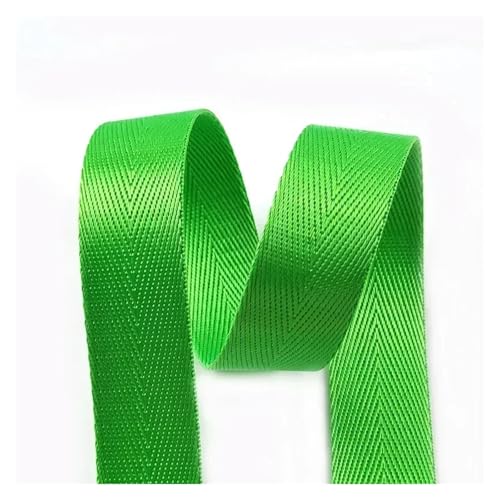 Generisch 8 Meter 20–50 mm breite 1 mm Dicke Nylon-Gurtbänder, dekorative Bänder, Band for Taschen, Sicherheitsgurtband, DIY-Nähzubehör(Green,50mm) von Generisch