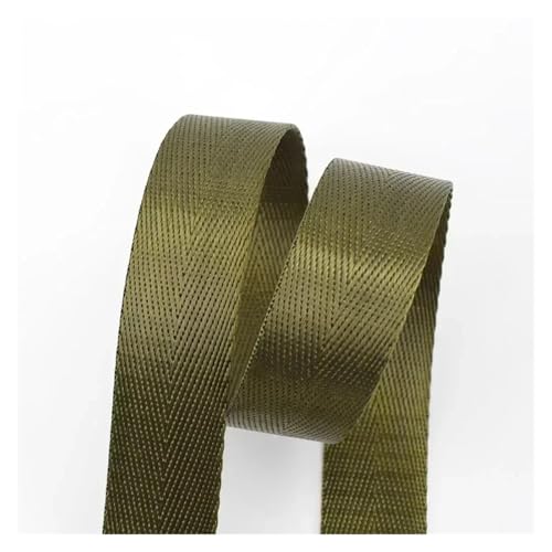 Generisch 8 Meter 20–50 mm breite 1 mm dicke Nylon-Gurtbänder, dekorative Bänder, Band for Taschen, Sicherheitsgurtband, DIY-Nähzubehör(ArmyGreen,38mm) von Generisch