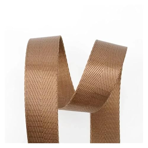 Generisch 8 Meter 20–50 mm breite 1 mm dicke Nylon-Gurtbänder, dekorative Bänder, Band for Taschen, Sicherheitsgurtband, DIY-Nähzubehör(Khaki,50mm) von Generisch