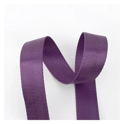 Generisch 8 Meter 20–50 mm breite 1 mm dicke Nylon-Gurtbänder, dekorative Bänder, Band for Taschen, Sicherheitsgurtband, DIY-Nähzubehör(Purple,50mm) von Generisch