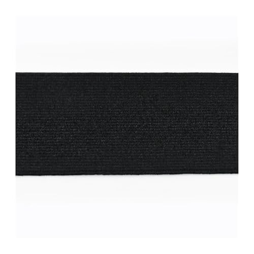 Generisch 8 Meter 20–50 mm breite elastische Bänder, 1,2 mm Dicker Bund, Gummiband for Nähen von Kleidung, Hosen, Unterwäsche, Stretchband(Black,8METERS_40MM) von Generisch