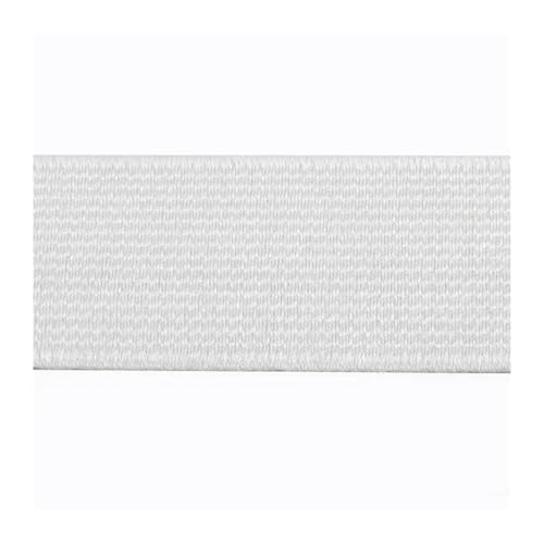 Generisch 8 Meter 20–50 mm breite elastische Bänder, 1,2 mm Dicker Bund, Gummiband for Nähen von Kleidung, Hosen, Unterwäsche, Stretchband(White,8METERS_25MM) von Generisch