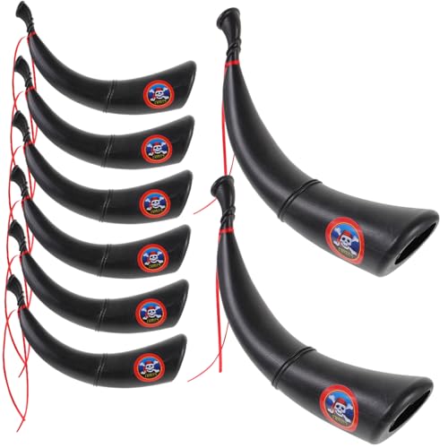 Generisch 8St Halloween-Piratenhorn costume de halloween halloween-dekoration accessoires fasching spaß Party Piraten Horn Cosplay-Horn spielzeug Cosplay-Signalhorn Party-Requisite Plastik von Generisch