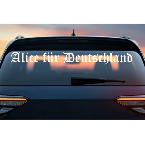 Generisch AfD Autoaufkleber Sticker Schriftzug ALICE FR DEUTSCHLAND OLDSCHOOL KANZLERIN ALICE WEIDEL Schwarz Vinyl Vintage Buchstaben Rechteckig Outdoor Metall von Generisch