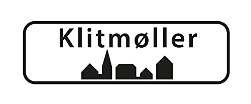 Aufkleber Ortsschild Klitmøller Klitmoller 10,5 x 3,5 cm Sticker Dänemark Deko GDS 626 von Generisch