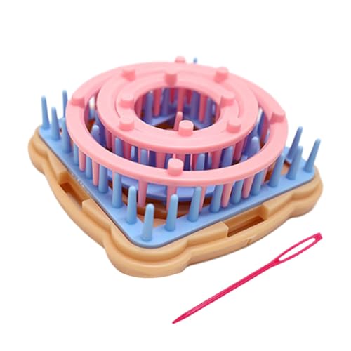 Generisch Blumen-Webstuhl, Blumen-Strick-Webstuhl-Set, runder Blumen-Webstuhl mit Nadeln, handgefertigtes Garn-Strickmaschinen-Zubehör für die Herstellung von Socken, Handschuhen, Hüten von Generisch