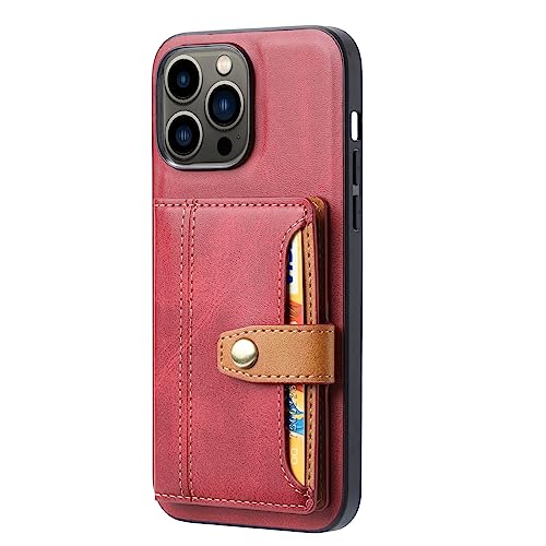 Generisch Brieftaschenetui für iPhone 16 Pro Max/16 Pro/16, Leder-Kartenhalter-Abdeckung, Magnetverschluss, Standfunktion, langlebiges, stoßfestes Etui von Generisch