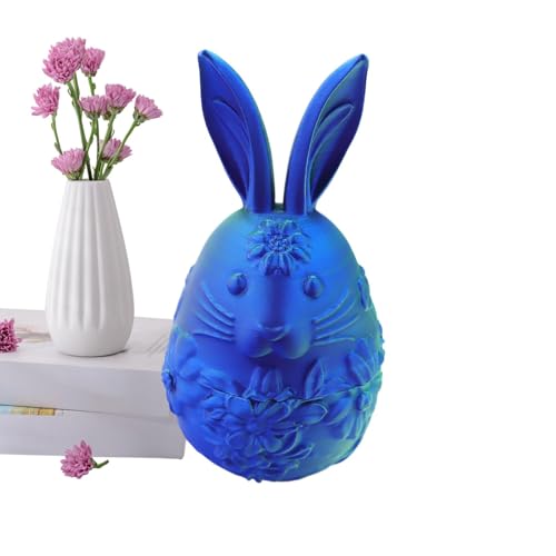 Generisch Bunny Ostereier, Ostereier gefüllt | Dekorative 3D -gedruckte Eiersuche,Animal Fidget Toy, leeres Osterspielzeug, Osterhome Schreibtischdekor für Korbdose Füllstoffe von Generisch