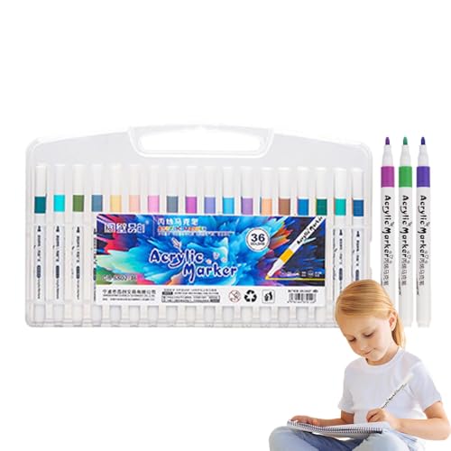 Generisch Bunte Stifte, Kunstmarker,Wasserfester, schnell trocknender Malstift | Stapelbares Aquarell-Stift-Set, Studenten zeichnen Kunst, kreative bunte Marker für Kinder und Erwachsene von Generisch