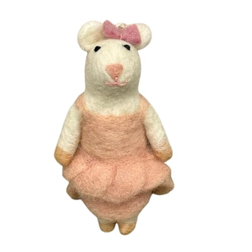 Generisch Cute Needle Felted Mouses | 5,9 Zoll Lustige Filzmäuse Stoffpuppen | Wollfilz Mäuse Ornament | Multifunktionales Nadelfilz Mäuse Spielzeug | Filzmaus Dekoration Für Kinder Und Erwachsene von Generisch