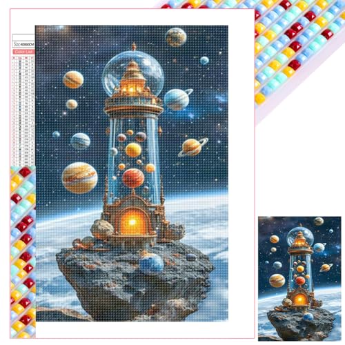 Generisch DIY Diamond Painting Quadratische Steine, Diamant Painting groß Rakete für Erwachsene, Diamant-Malerei Mosaik für Erwachsene kreative Freizeit Deko 45x65cm-#3 von Generisch