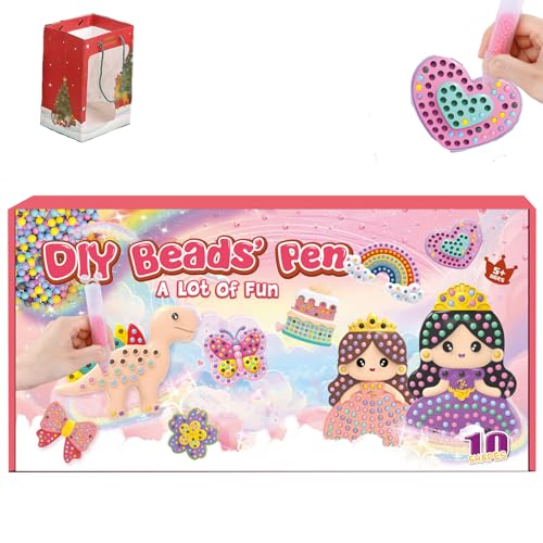 Generisch DIY Handmade Bead Diamond Painting, 5D DIY Diamond Art Stickers Kits for Kids, Creative Cartoon Princess DIY Handmade Bead Stickers Kits for Beginners Children (10pcs) von Generisch