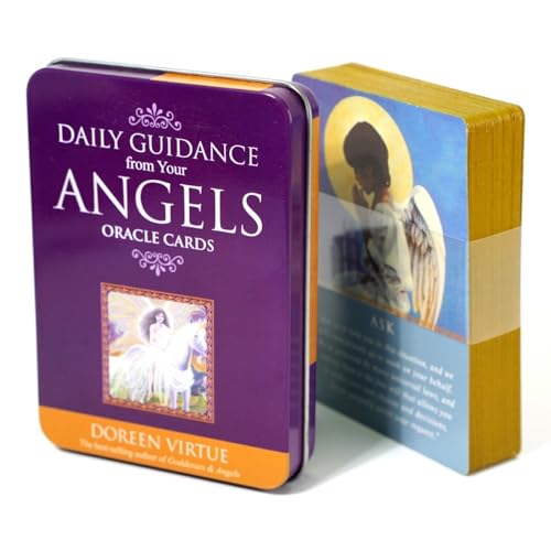 Generisch Daily Guidance from Your Angels Oracle Cards - 7,4x10,2cm, Premium Art Card, verpackt in eleganter Eisenbox von Generisch