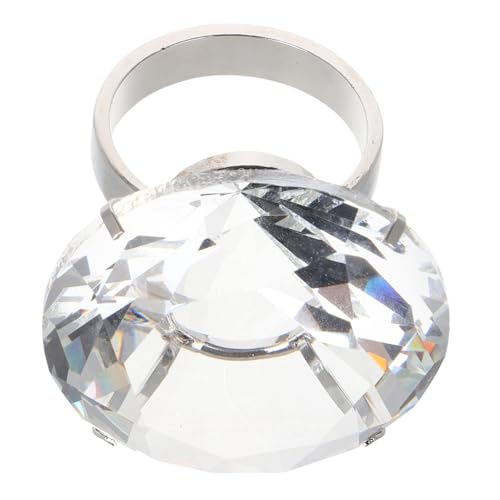 Generisch Diamantring Kristallring Dekorationsartikel Verlobung Ring diamant schmuck Eleganter Schmuck Große Spielringe Dekorationen für Verlobungsringe Ringverzierungen Glas Transparent von Generisch