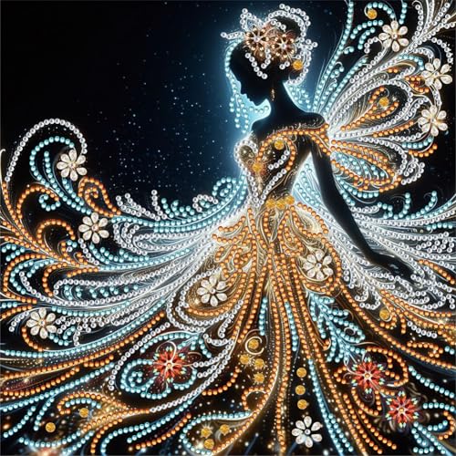 Generisch Diamond Painting, Feen Bilder,teilweise Bohrer 5D DIY Diamant Malerei Erwachsene Crystal Diamond Painting für Haus,Wand Und Eingang Dekoration 30 x 30 cm von Generisch