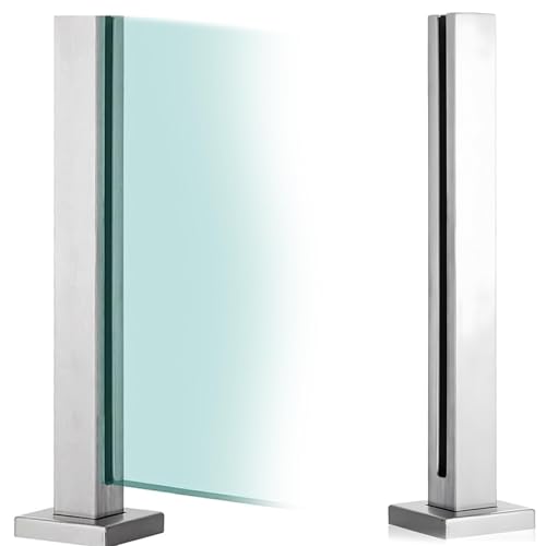 Generisch Edelstahl 304 Glasgeländerpfostensystem 120 cm / 47,2 Zoll, Silbermatter Endpfosten und Klemme, Treppengeländer für Treppen, Terrassen und Gärten Generisch Edelstahl 304 Glasgeländerpfostensystem 120 cm / 47,2 Zoll, Silbermatter Endpfosten und Klemme, Treppengeländer für Treppen, Terrassen und Gärten von Generisch