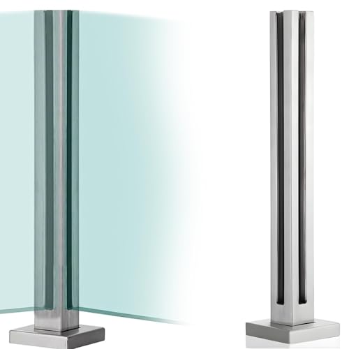 Generisch Edelstahl-Glasgeländerpfosten 65 cm, silberfarbener Matter Eckpfosten mit Klemme, langlebige Treppengeländer für Treppen, Terrassen und Gärten Generisch Edelstahl-Glasgeländerpfosten 65 cm, silberfarbener Matter Eckpfosten mit Klemme, langlebige Treppengeländer für Treppen, Terrassen und Gärten von Generisch