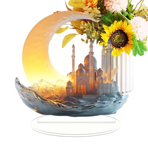 Generisch Eid Decorations for Table, Moon Eid Table Sign Ornament, Elegant Desktop Decoration, Festival, Home Art Craft for, Celebration von Generisch